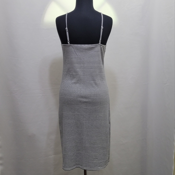 NWOT Navy Striped Adjustable Straps Sundress - Picture 3 of 11